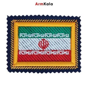 آرم پرچم ایران با واتر سرمه ای